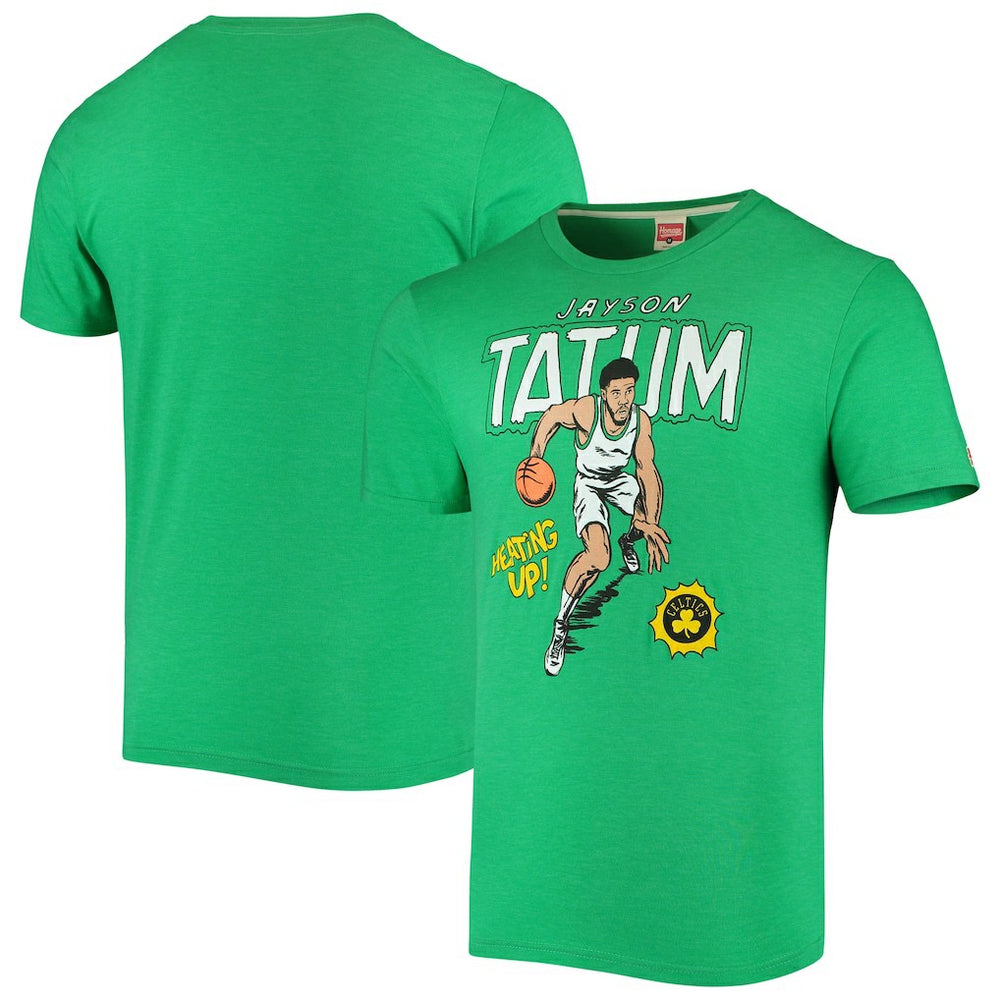 NBA - Jayson Tatum Boston Celtics Homage Comic Book Player Tri-Blend T-Shirt - Kelly Green