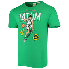 NBA - Jayson Tatum Boston Celtics Homage Comic Book Player Tri-Blend T-Shirt - Kelly Green