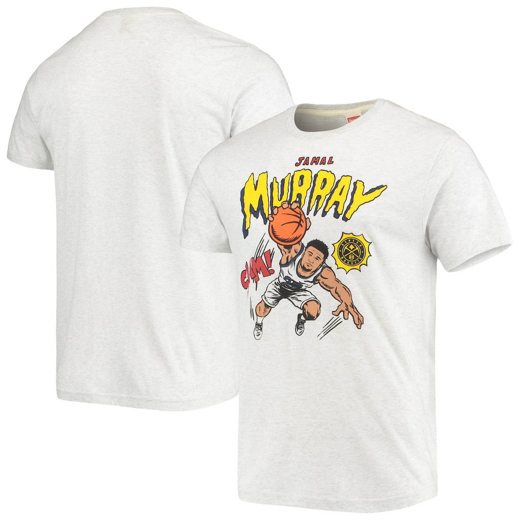 NBA - Jamal Murray Denver Nuggets Homage Comic Book Player Tri-Blend T-Shirt - Ash