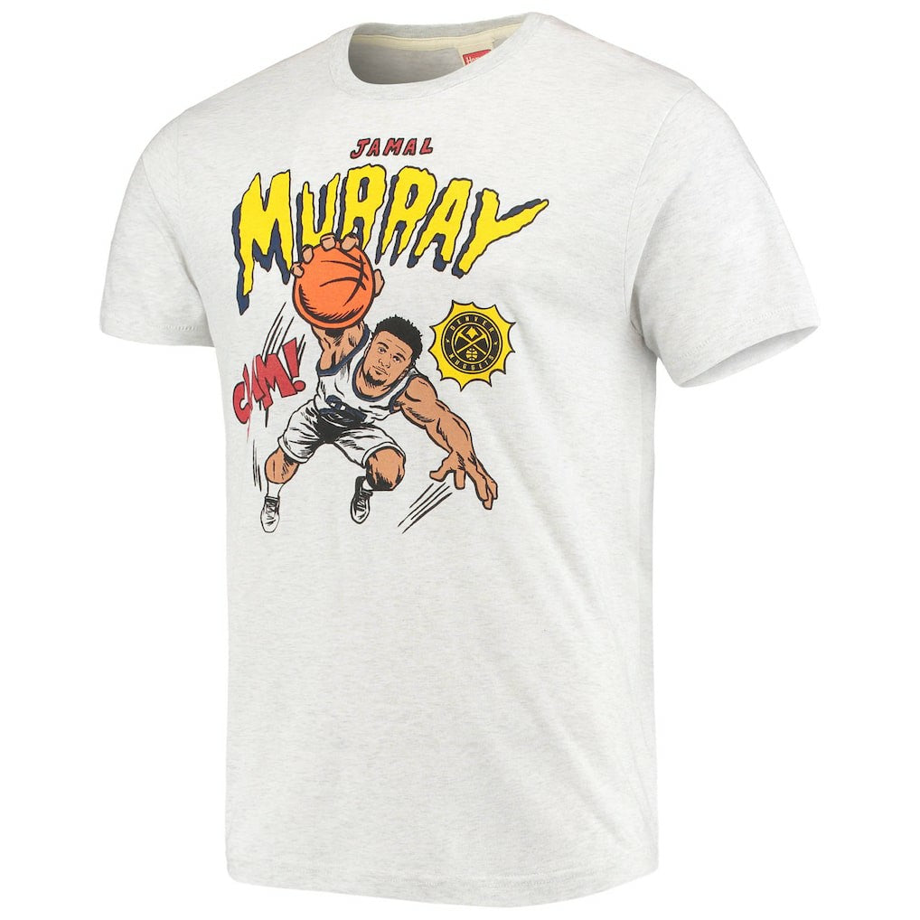 NBA - Jamal Murray Denver Nuggets Homage Comic Book Player Tri-Blend T-Shirt - Ash