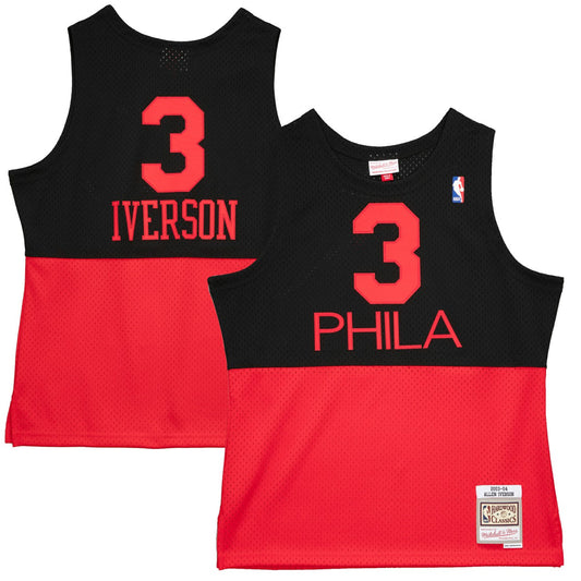 Allen Iverson Philadelphia 76ers 2003/04 Hardwood Classics Reload 2.0 Swingman Jersey - Black | NBA Jerseys