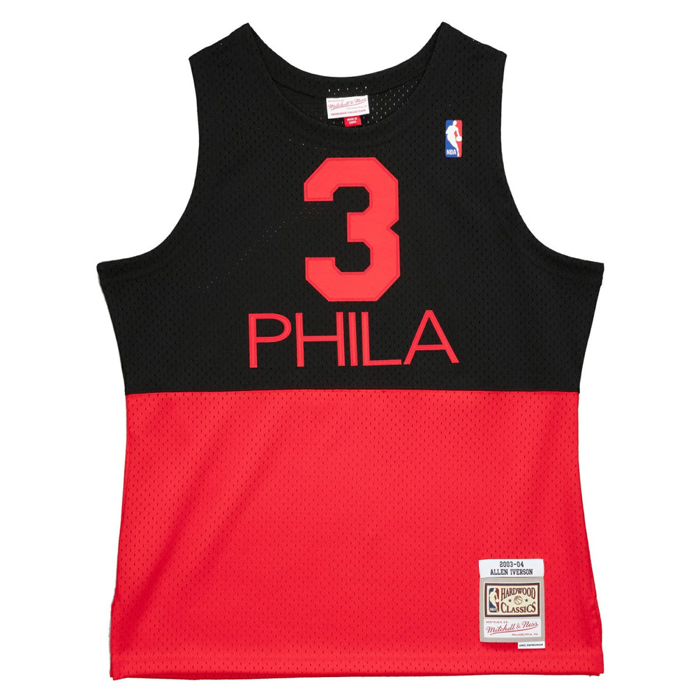 Mitchell & Ness - Allen Iverson Philadelphia 76ers 2003/04 Hardwood Classics Reload 2.0 Swingman Jersey - Black
