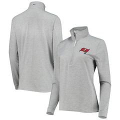 Tampa Bay Buccaneers Vineyard Vines Women's Sankaty Shep Half-Zip Pullover Top Heather Gray - NFL