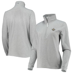 New Orleans Saints Vineyard Vines Women's Sankaty Shep Half-Zip Pullover Top Heather Gray - NFL