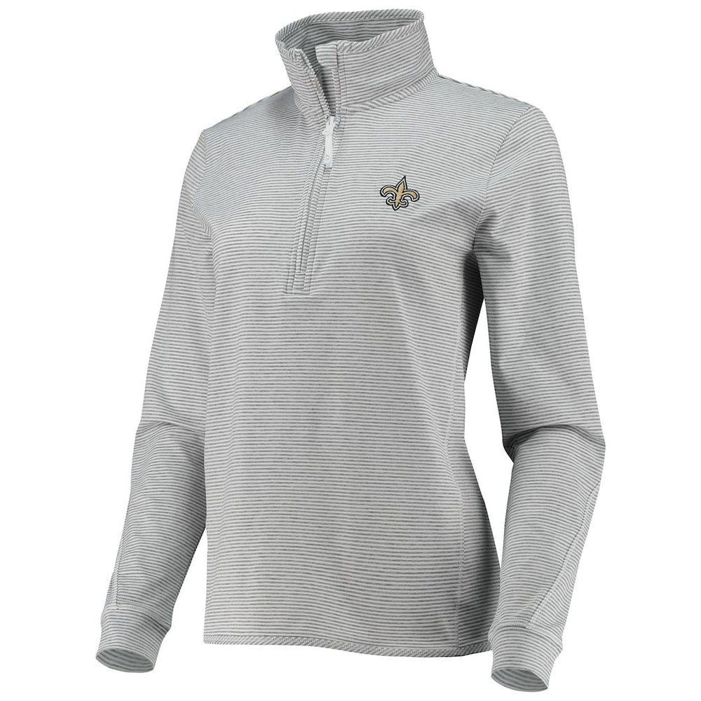 New Orleans Saints Vineyard Vines Women's Sankaty Shep Half-Zip Pullover Top Heather Gray - NFL