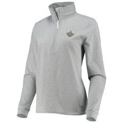 New Orleans Saints Vineyard Vines Women's Sankaty Shep Half-Zip Pullover Top Heather Gray - NFL