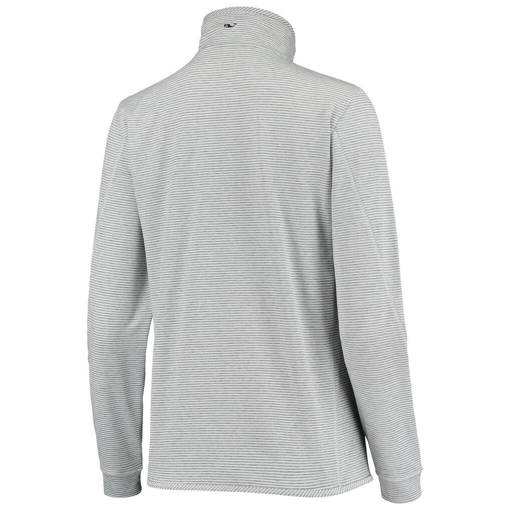 Minnesota Vikings Vineyard Vines Women's Sankaty Shep Half-Zip Pullover Top Heather Gray - NFL
