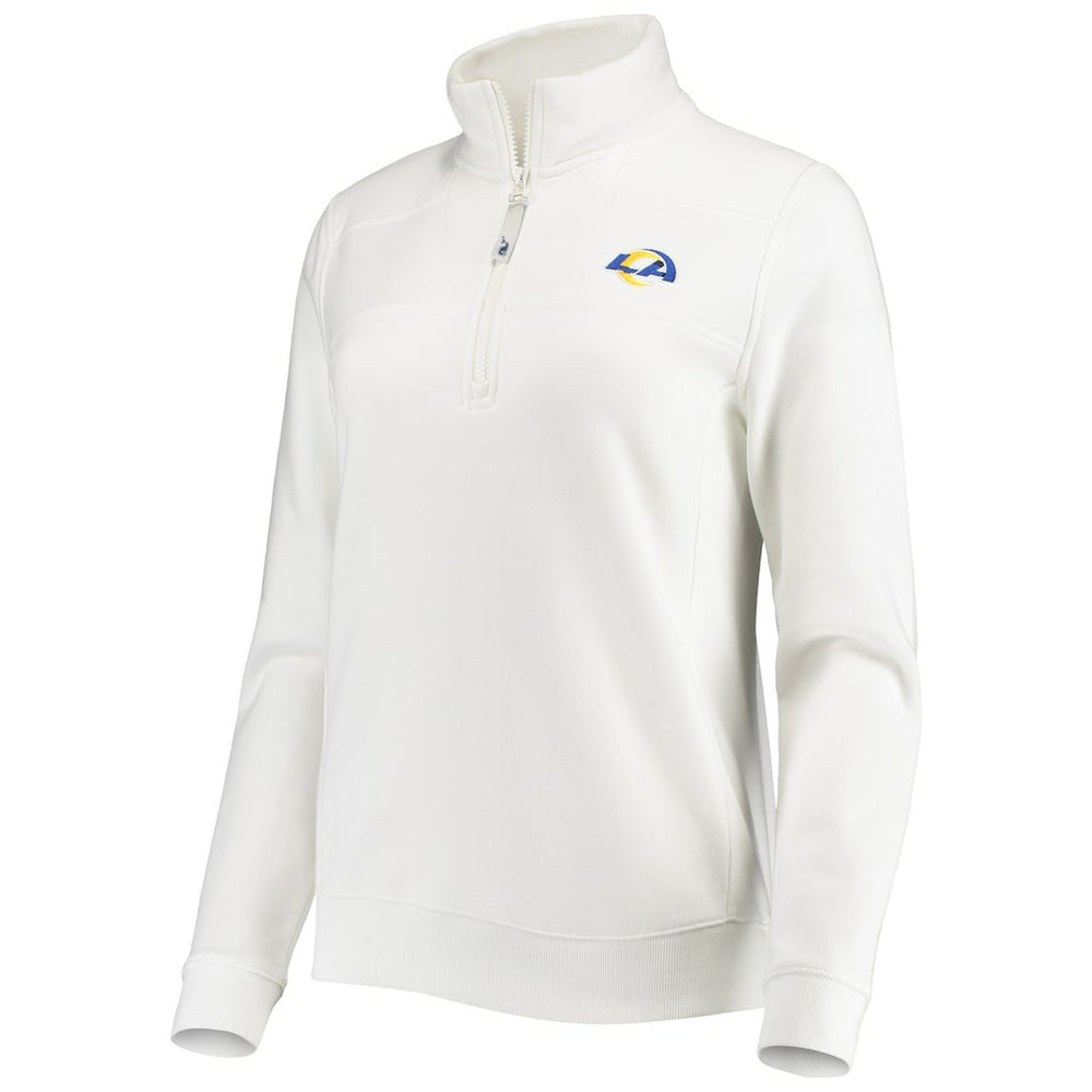Los Angeles Rams Vineyard Vines Women's Shep Shirt Quarter-Zip Sweatshirt White - NFL