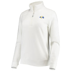 Los Angeles Rams Vineyard Vines Women's Shep Shirt Quarter-Zip Sweatshirt White - NFL