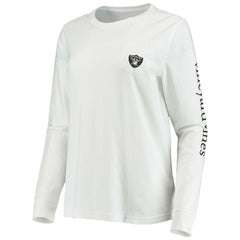 Las Vegas Raiders Vineyard Vines Women's Helmet Long Sleeve T-Shirt White - NFL