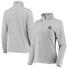 New York Yankees Vineyard Vines Women's Stripe Sankaty Half-Zip Pullover Top On Sale