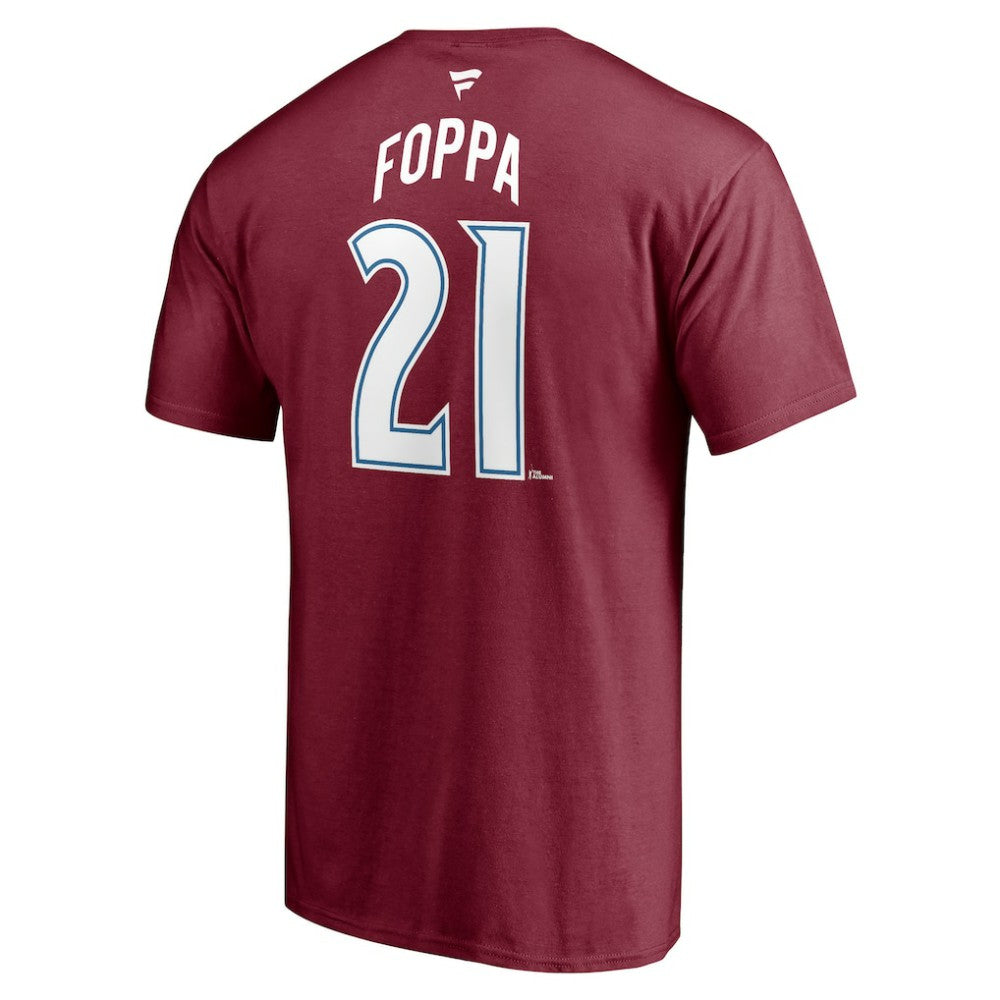 Peter Forsberg Colorado Avalanche - Fanatics Authentic Stack Retired Player Nickname & Number T-Shirt Burgundy