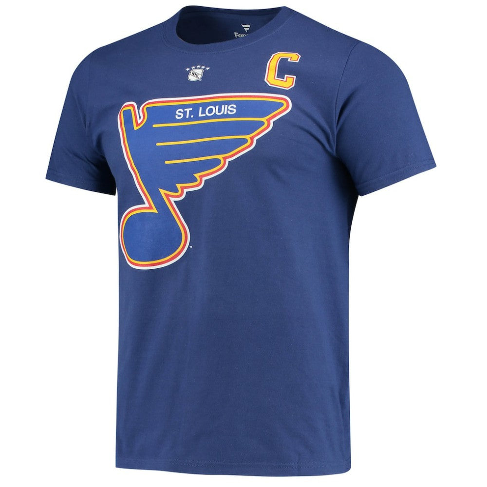 Wayne Gretzky St. Louis Blues - Fanatics Authentic Stack Retired Player Nickname & Number T-Shirt Blue