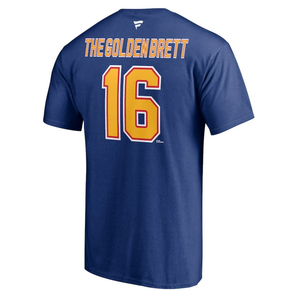 Brett Hull St. Louis Blues - Fanatics Authentic Stack Retired Player Nickname & Number T-Shirt Blue