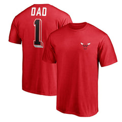 NBA - Chicago Bulls Number One Dad T-Shirt - Red