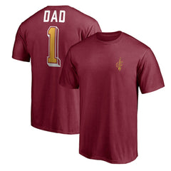 NBA - Cleveland Cavaliers Number One Dad T-Shirt - Garnet