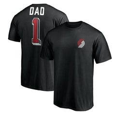 NBA - Portland Trail Blazers Number One Dad T-Shirt - Black