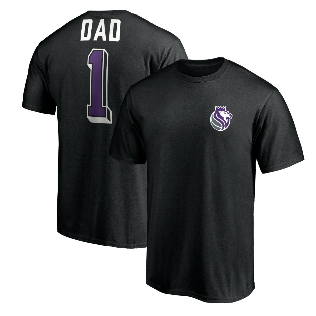 NBA - Sacramento Kings Number One Dad T-Shirt - Black