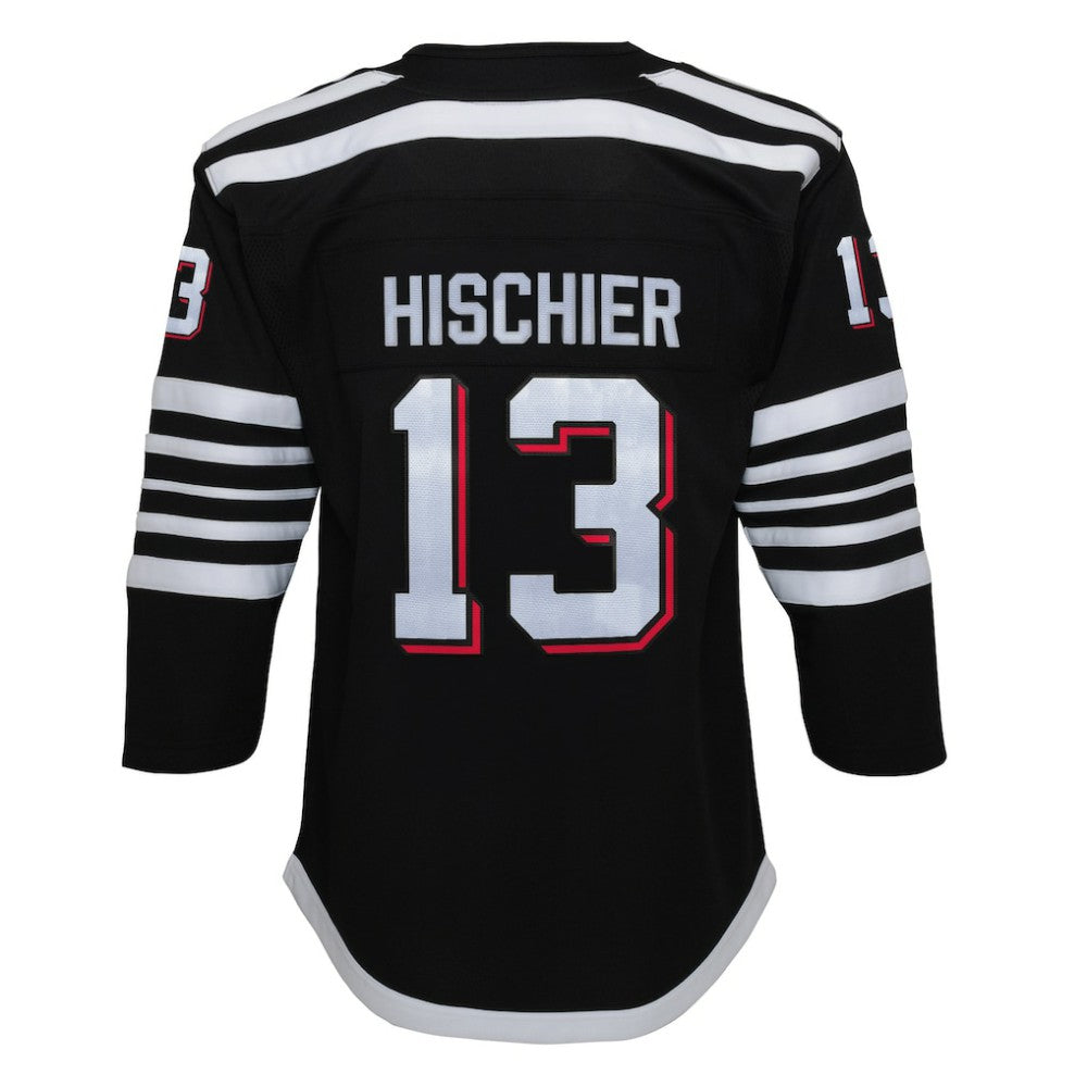Nico Hischier New Jersey Devils Youth 2021/22 Alternate Premier Player Jersey - Black | NHL Jerseys