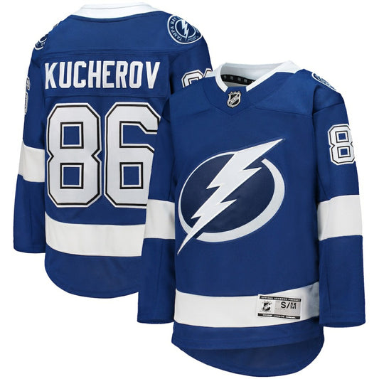 Nikita Kucherov Tampa Bay Lightning Youth Home Premier Player Jersey - Blue | NHL Jerseys