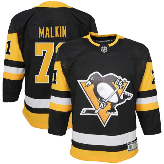 Evgeni Malkin Pittsburgh Penguins Youth Home Premier Player Jersey - Black | NHL Jerseys
