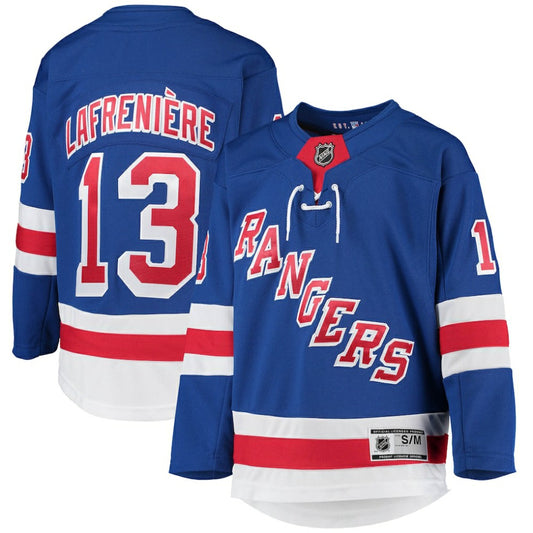 Alexis Lafreniere New York Rangers Youth Home Premier Player Jersey - Blue | NHL Jerseys
