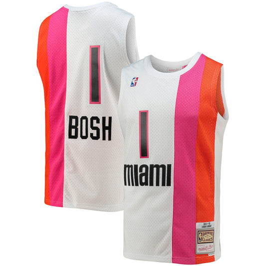 Chris Bosh Miami Heat 2011/12 Hardwood Classics Swingman Jersey - White | NBA Jerseys
