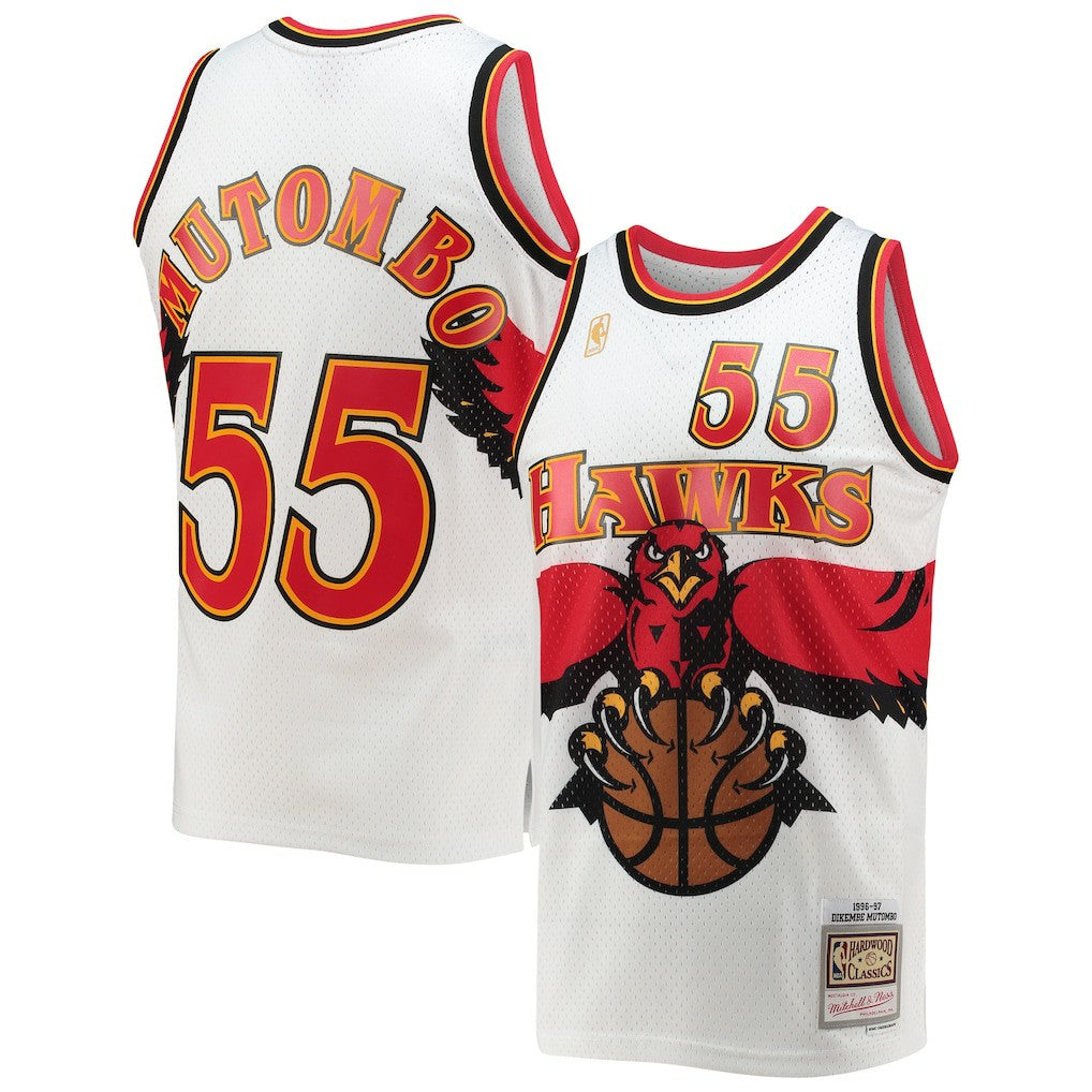 Mitchell & Ness - Dikembe Mutombo Atlanta Hawks 1996/97 Hardwood Classics Swingman Jersey - White