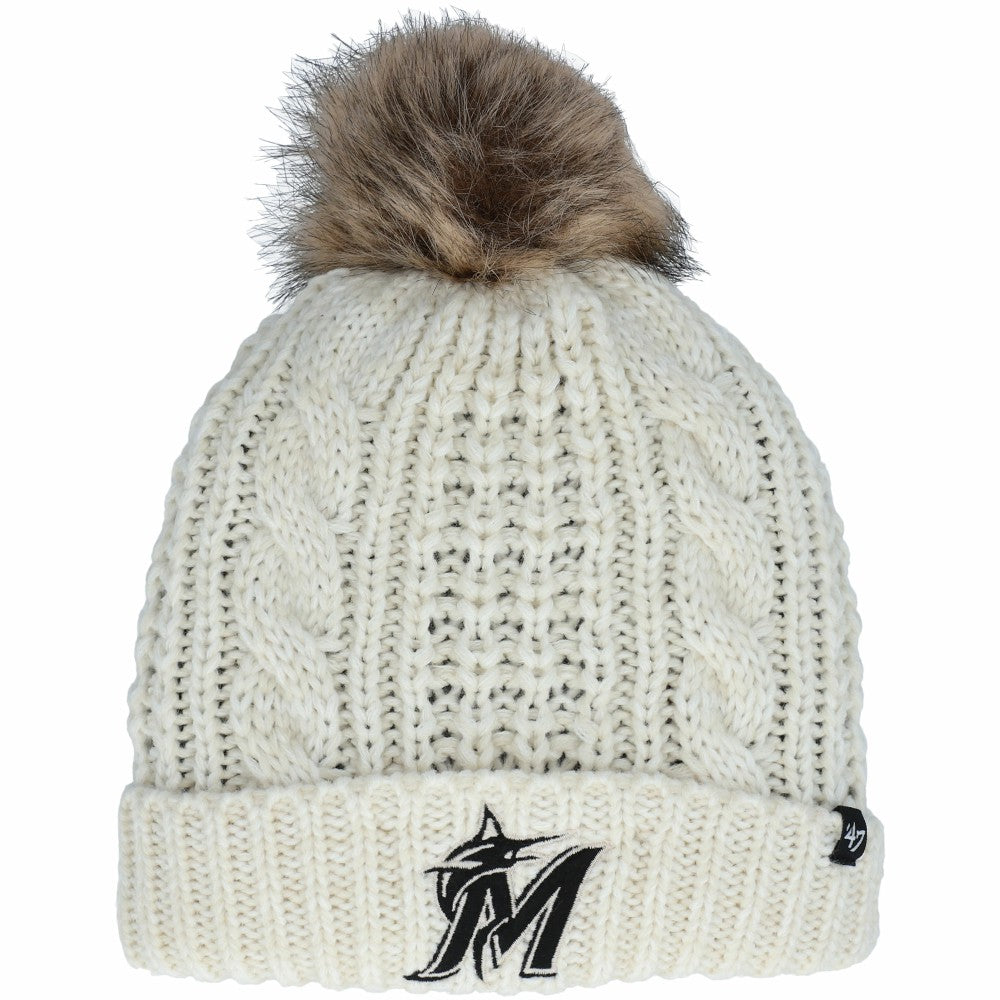Miami Marlins '47 Women's Meeko Cuffed Knit Hat with Pom Near Me