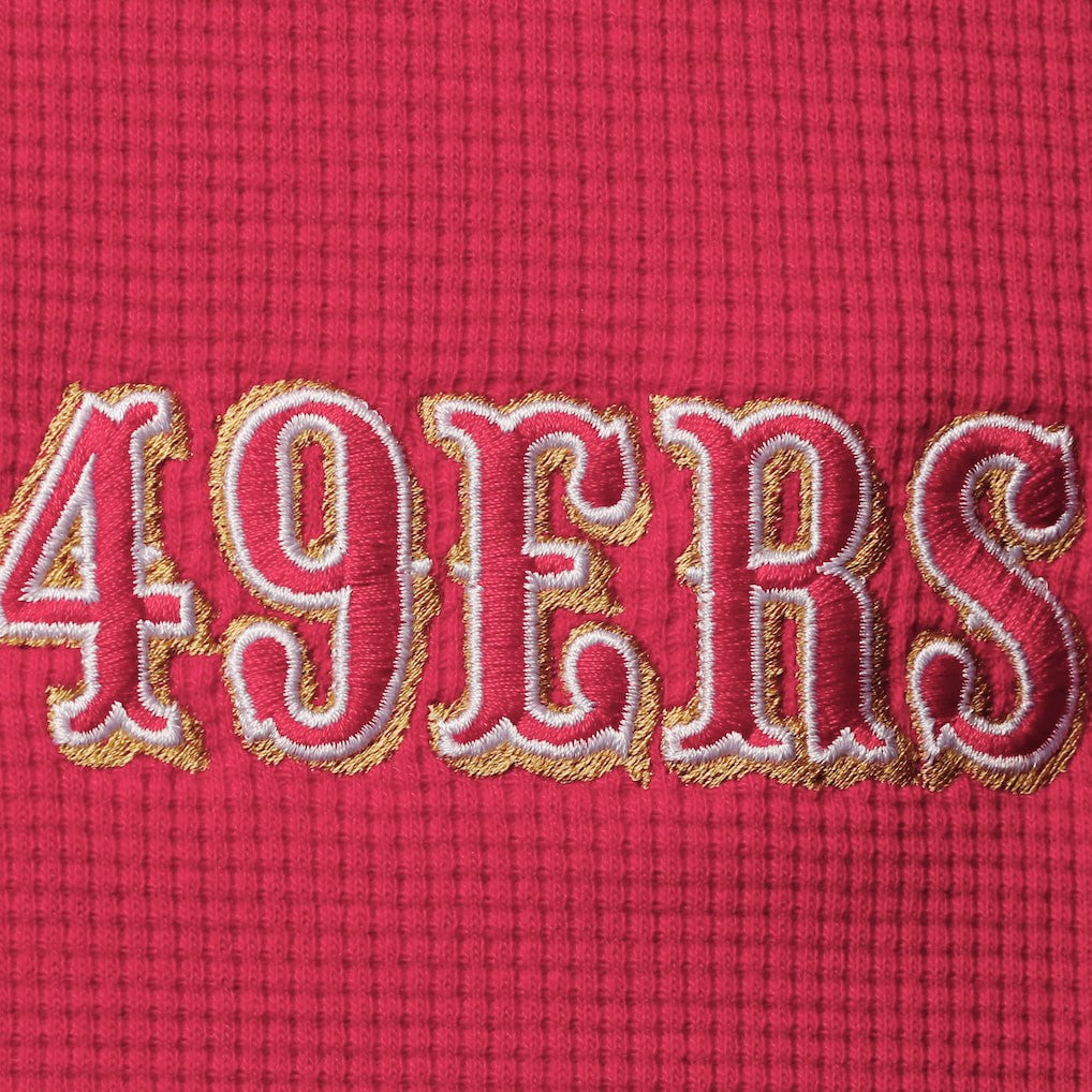 San Francisco 49ers Dunbrooke Logo Maverick Thermal Henley Long Sleeve T-Shirt Scarlet - NFL