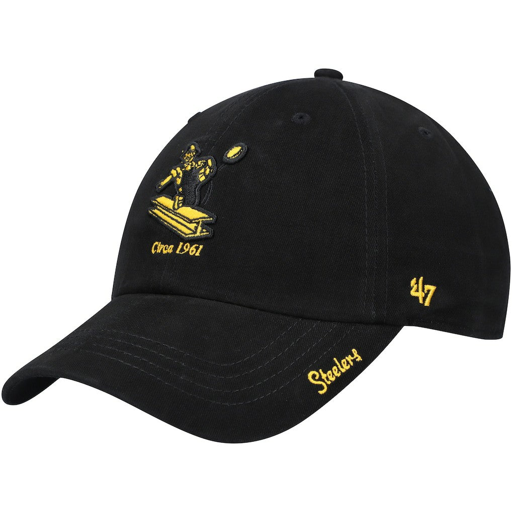 Pittsburgh Steelers '47 Women's Miata Clean Up Adjustable Hat Black - 47 brand