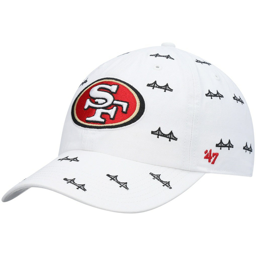 San Francisco 49ers '47 Women's Team Confetti Clean Up Adjustable Hat White - 47 brand
