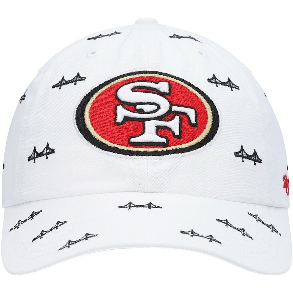 San Francisco 49ers '47 Women's Team Confetti Clean Up Adjustable Hat White - 47 brand