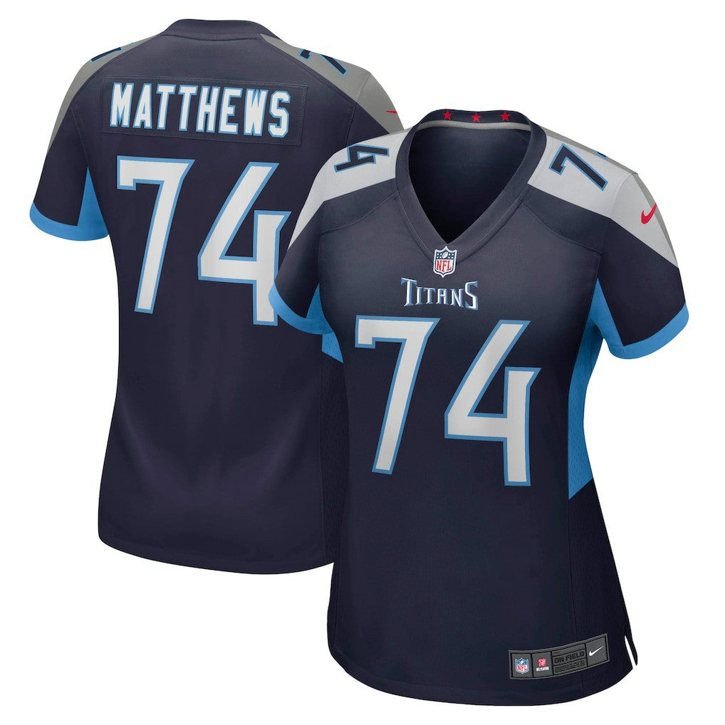 Bruce Matthews Tennessee Titans Women's Retired Player Jersey - Navy | NFL Jerseys