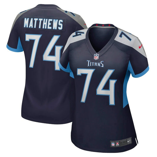 Bruce Matthews Tennessee Titans Women's Retired Player Jersey - Navy | NFL Jerseys
