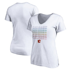 Calgary Flames - Women's City Pride V-Neck T-Shirt White