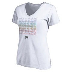 Dallas Stars - Women's City Pride V-Neck T-Shirt White
