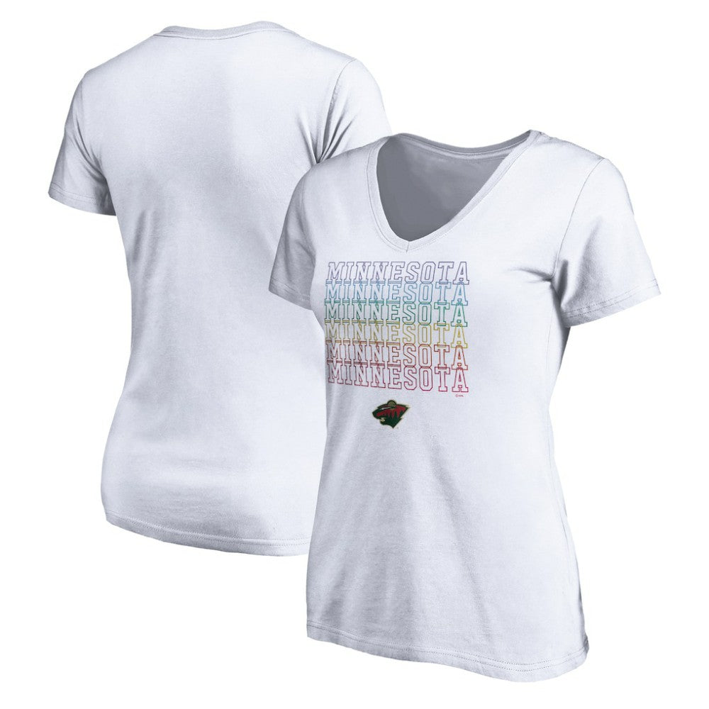 Minnesota Wild - Women's City Pride V-Neck T-Shirt White