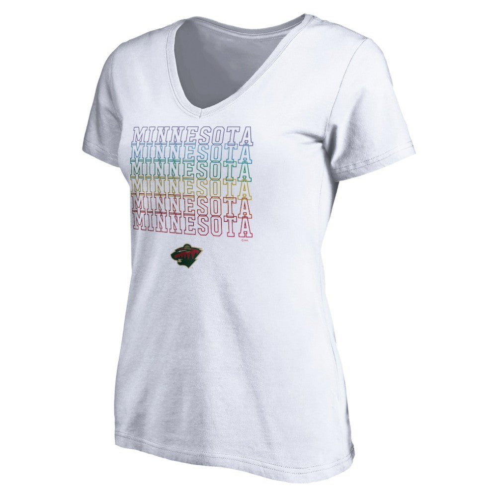 Minnesota Wild - Women's City Pride V-Neck T-Shirt White