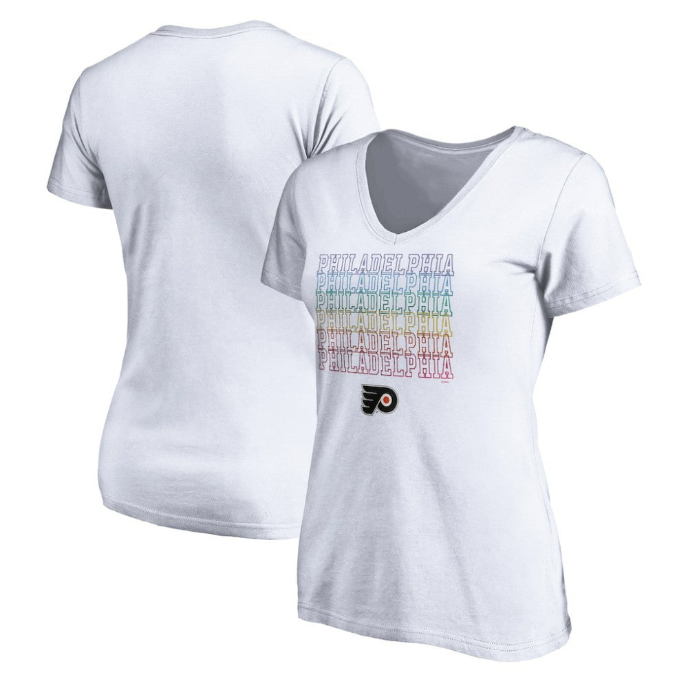 Philadelphia Flyers - Women's City Pride V-Neck T-Shirt White