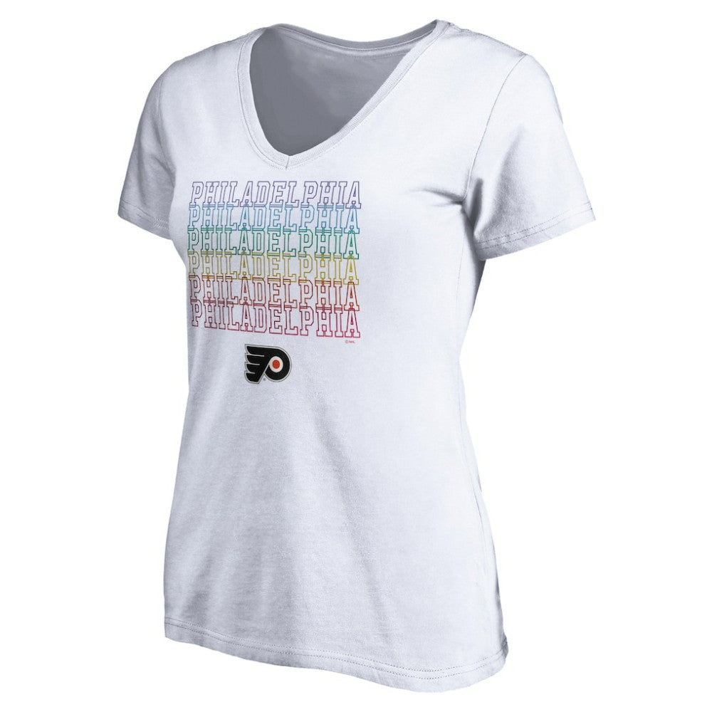 Philadelphia Flyers - Women's City Pride V-Neck T-Shirt White