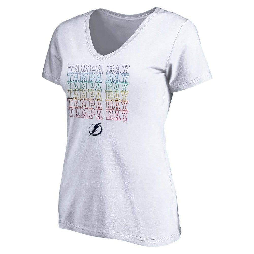 Tampa Bay Lightning - Women's City Pride V-Neck T-Shirt White