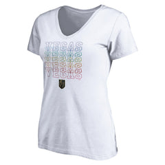 Vegas Golden Knights Women's City Pride V-Neck T-Shirt White