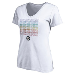 Winnipeg Jets - Women's City Pride V-Neck T-Shirt White