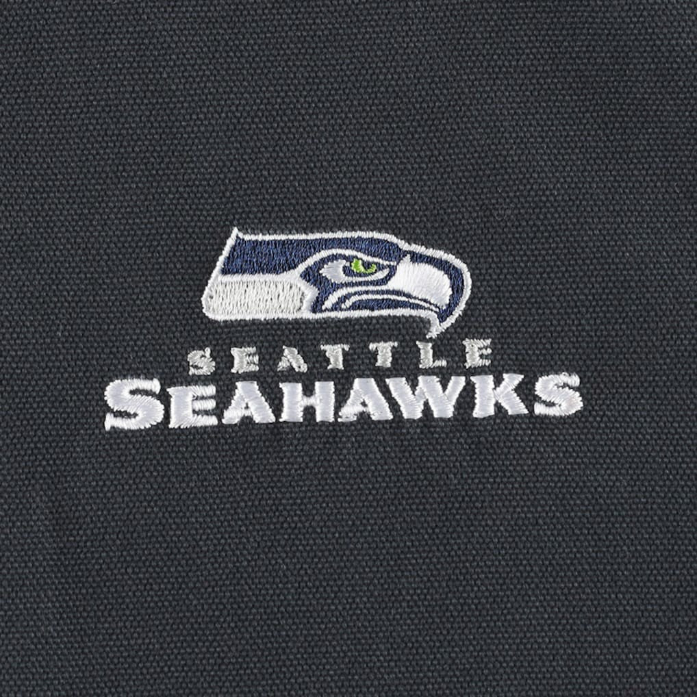 Seattle Seahawks Dunbrooke Big & Tall Dakota Canvas Hoodie Full-Zip Jacket Charcoal - NFL