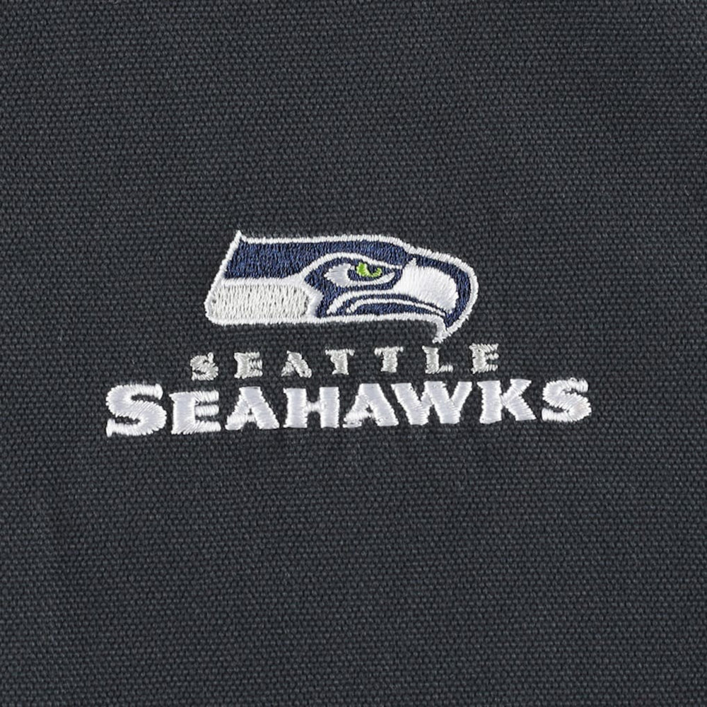 Seattle Seahawks Dunbrooke Big & Tall Dakota Canvas Hoodie Full-Zip Jacket Charcoal - NFL