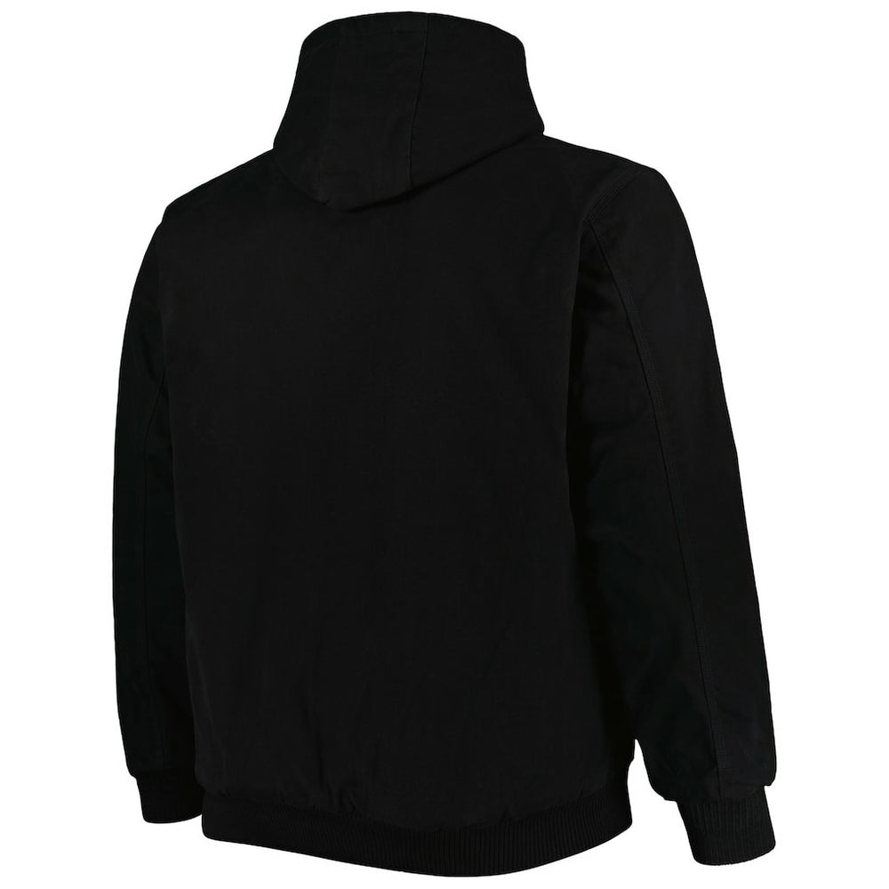 Cincinnati Bengals Dunbrooke Big & Tall Dakota Canvas Hoodie Full-Zip Jacket Black - NFL
