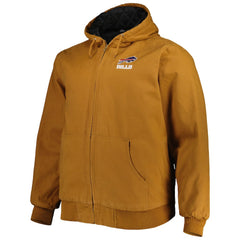 Buffalo Bills Dunbrooke Big & Tall Dakota Canvas Hoodie Full-Zip Jacket Tan - NFL