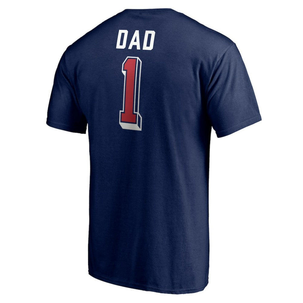 Columbus Blue Jackets - Number One Dad Logo T-Shirt Navy
