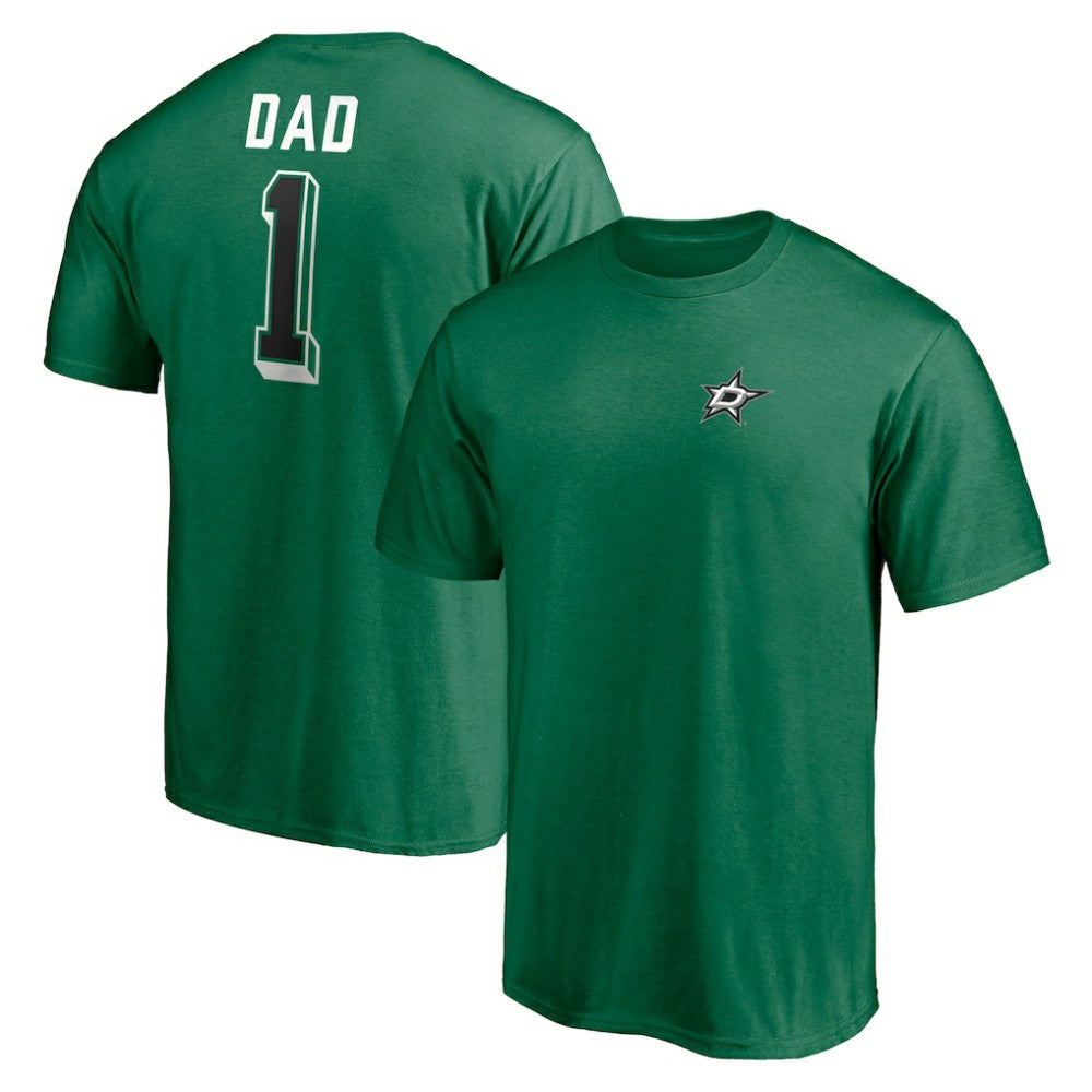 Dallas Stars - Number One Dad Logo T-Shirt Green